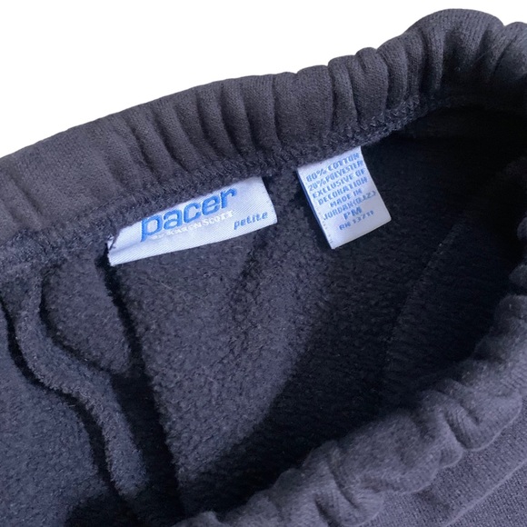 Pacer Vintage Matching Sweat Suit Navy Zip Up Hooded Sweatshirt Sweatpant Medium - Picture 9 of 9